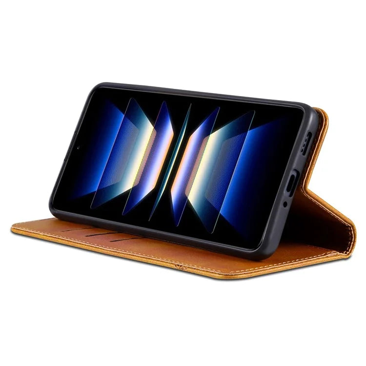AZNS For Xiaomi Redmi Note 13 Pro 4G / Poco M6 Pro 4G Magnetic Case PU Leather Stand Phone Cover
