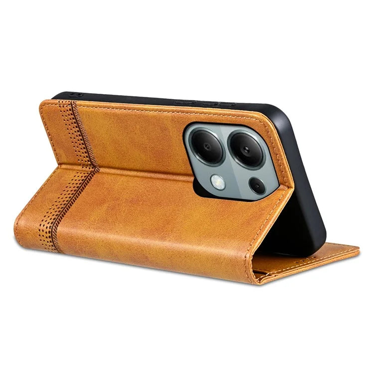 AZNS For Xiaomi Redmi Note 13 Pro 4G / Poco M6 Pro 4G Magnetic Case PU Leather Stand Phone Cover
