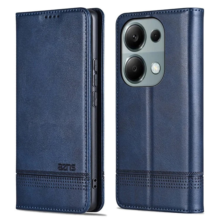 AZNS For Xiaomi Redmi Note 13 Pro 4G / Poco M6 Pro 4G Magnetic Case PU Leather Stand Phone Cover