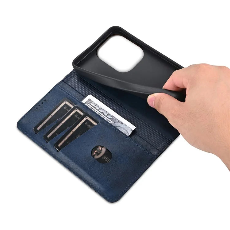 AZNS For Xiaomi Redmi Note 13 Pro 4G / Poco M6 Pro 4G Magnetic Case PU Leather Stand Phone Cover