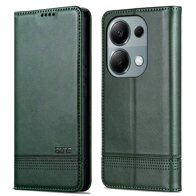 AZNS For Xiaomi Redmi Note 13 Pro 4G / Poco M6 Pro 4G Magnetic Case PU Leather Stand Phone Cover