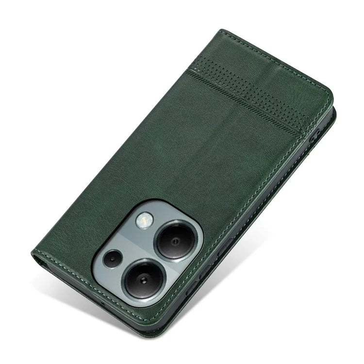 AZNS For Xiaomi Redmi Note 13 Pro 4G / Poco M6 Pro 4G Magnetic Case PU Leather Stand Phone Cover