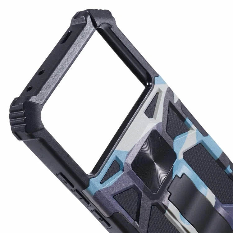 For Xiaomi Poco X6 Pro 5G / Redmi K70E 5G Camouflage Cell Phone Case Kickstand Back Cover