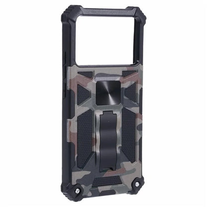 For Xiaomi Poco X6 Pro 5G / Redmi K70E 5G Camouflage Cell Phone Case Kickstand Back Cover
