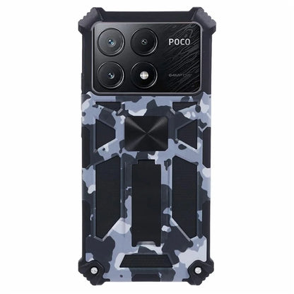 For Xiaomi Poco X6 Pro 5G / Redmi K70E 5G Camouflage Cell Phone Case Kickstand Back Cover