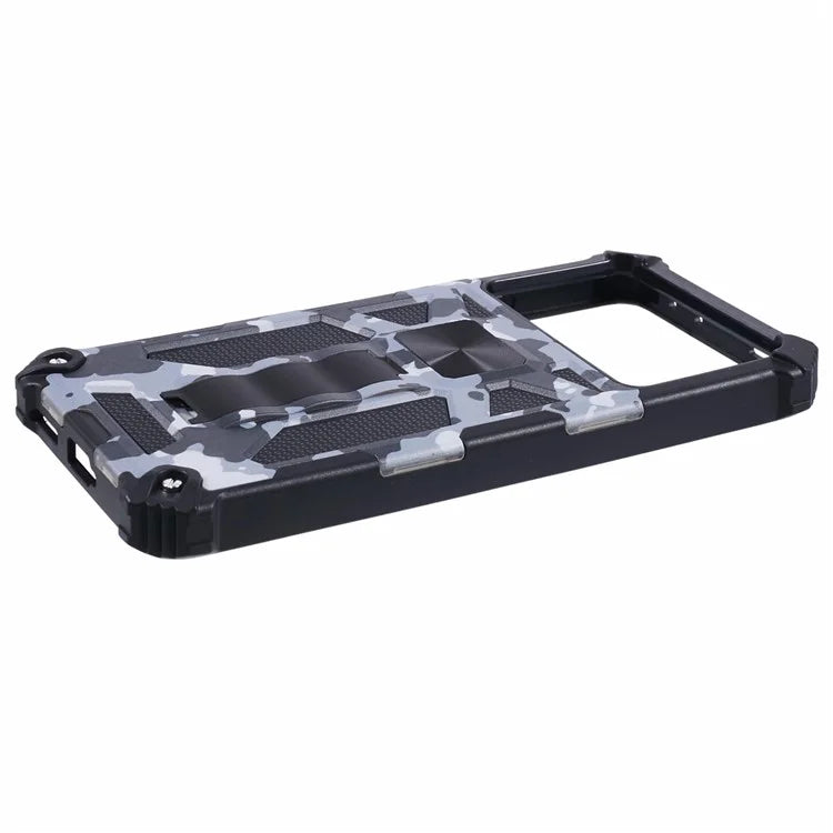 For Xiaomi Poco X6 Pro 5G / Redmi K70E 5G Camouflage Cell Phone Case Kickstand Back Cover
