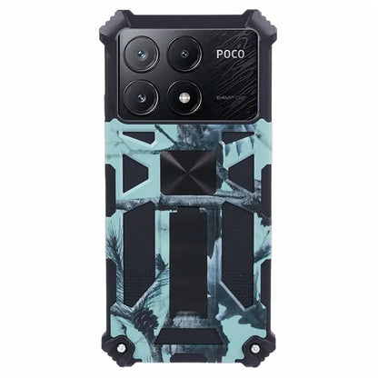 For Xiaomi Poco X6 Pro 5G / Redmi K70E 5G Camouflage Cell Phone Case Kickstand Back Cover