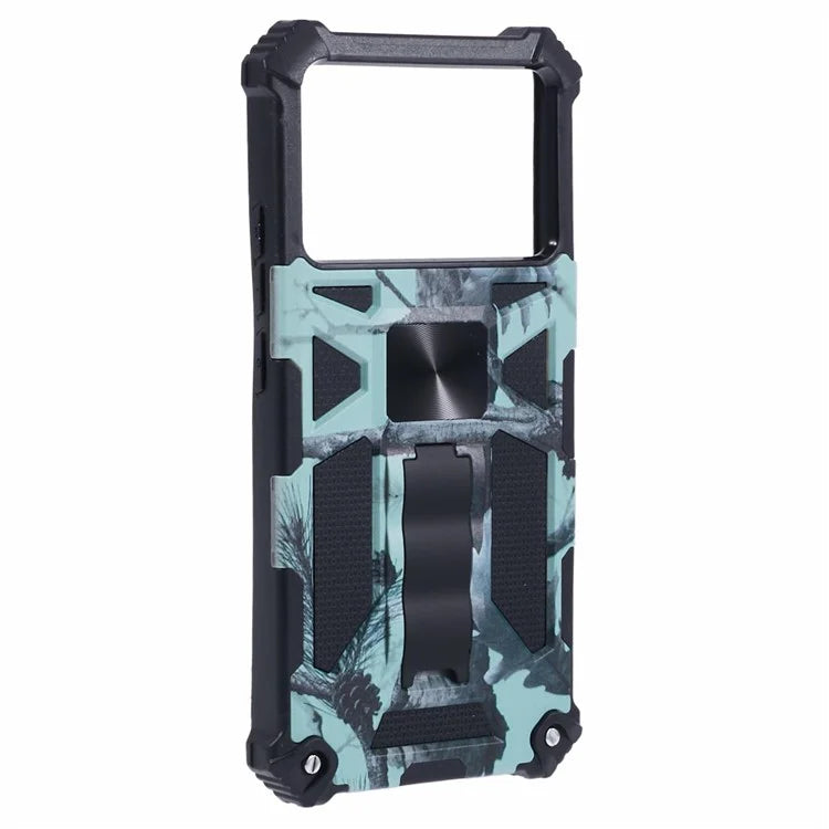 For Xiaomi Poco X6 Pro 5G / Redmi K70E 5G Camouflage Cell Phone Case Kickstand Back Cover