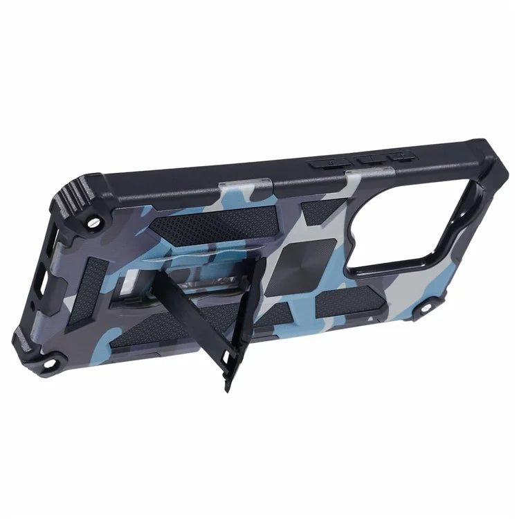 For Xiaomi Redmi Note 13 Pro 4G / Poco M6 Pro 4G Cover Camouflage Cell Phone Protective Shell Kickstand Phone Case