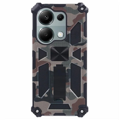 For Xiaomi Redmi Note 13 Pro 4G/Poco M6 Pro 4G Cover Camouflage Cell Phone Protective Shell Kickstand Phone Case