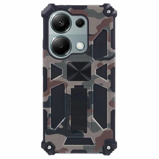 For Xiaomi Redmi Note 13 Pro 4G/Poco M6 Pro 4G Cover Camouflage Cell Phone Protective Shell Kickstand Phone Case