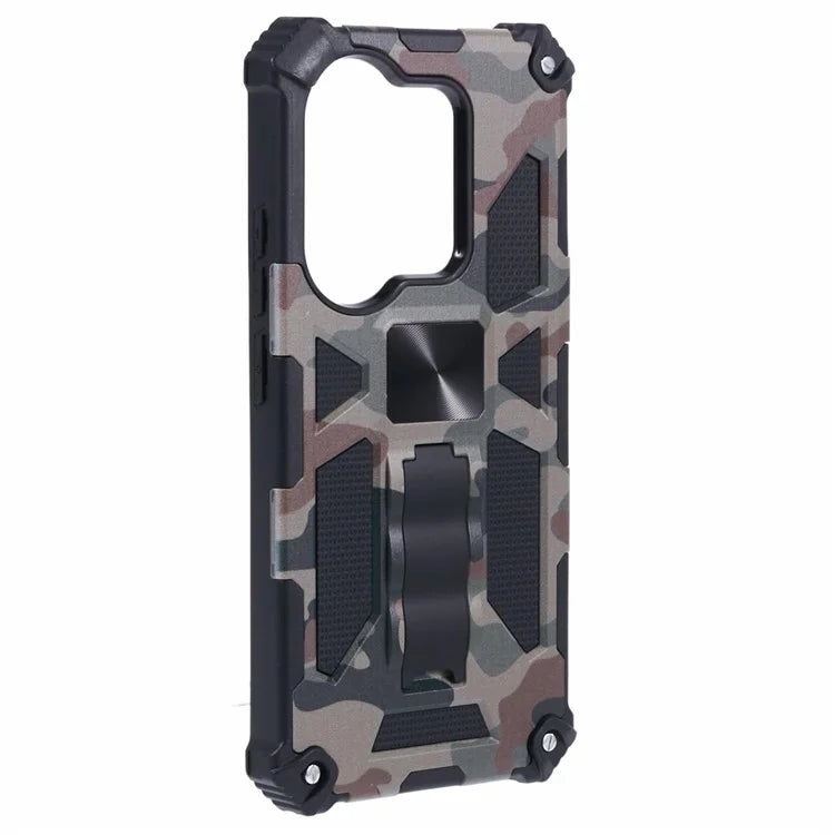 For Xiaomi Redmi Note 13 Pro 4G/Poco M6 Pro 4G Cover Camouflage Cell Phone Protective Shell Kickstand Phone Case