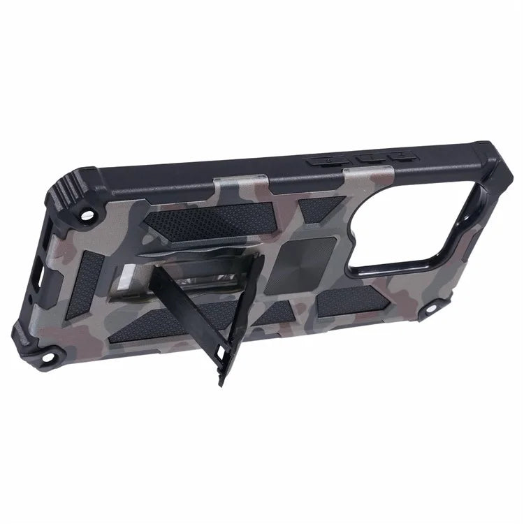 For Xiaomi Redmi Note 13 Pro 4G/Poco M6 Pro 4G Cover Camouflage Cell Phone Protective Shell Kickstand Phone Case