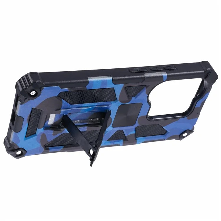 For Xiaomi Redmi Note 13 Pro 4G/Poco M6 Pro 4G Cover Camouflage Cell Phone Protective Shell Kickstand Phone Case