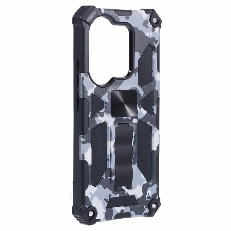 For Xiaomi Redmi Note 13 Pro 4G/Poco M6 Pro 4G Cover Camouflage Cell Phone Protective Shell Kickstand Phone Case
