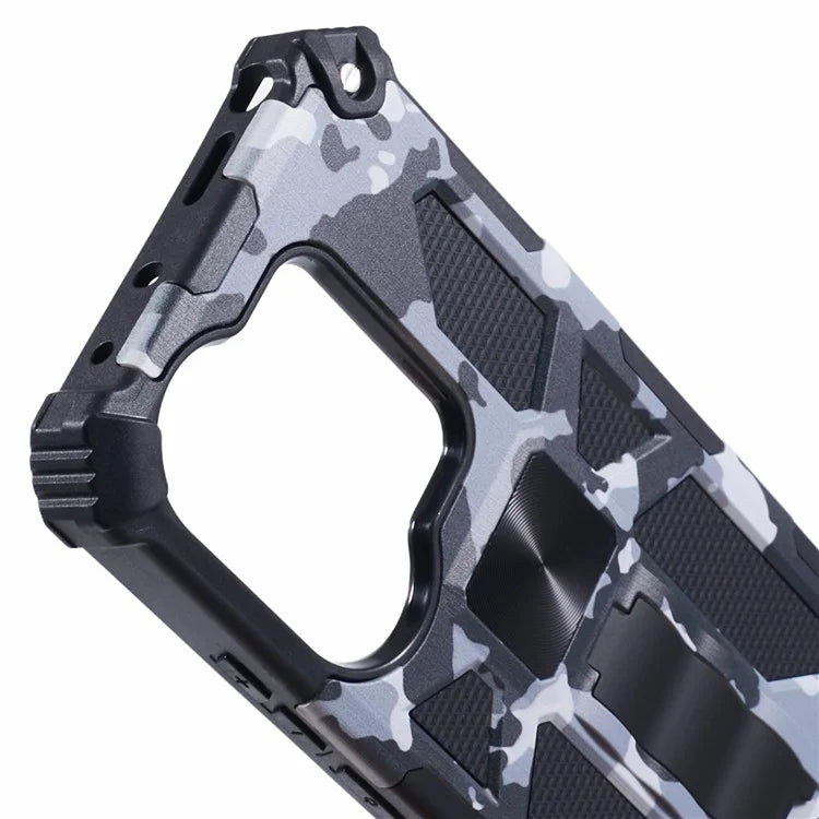 For Xiaomi Redmi Note 13 Pro 4G/Poco M6 Pro 4G Cover Camouflage Cell Phone Protective Shell Kickstand Phone Case