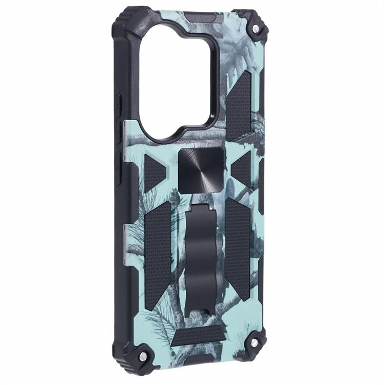 For Xiaomi Redmi Note 13 Pro 4G/Poco M6 Pro 4G Cover Camouflage Cell Phone Protective Shell Kickstand Phone Case