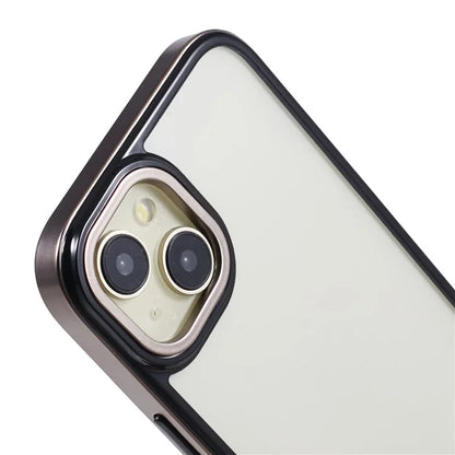 For iPhone 15 Case TPU+PC Hybrid Phone Cover with Electroplating Frame