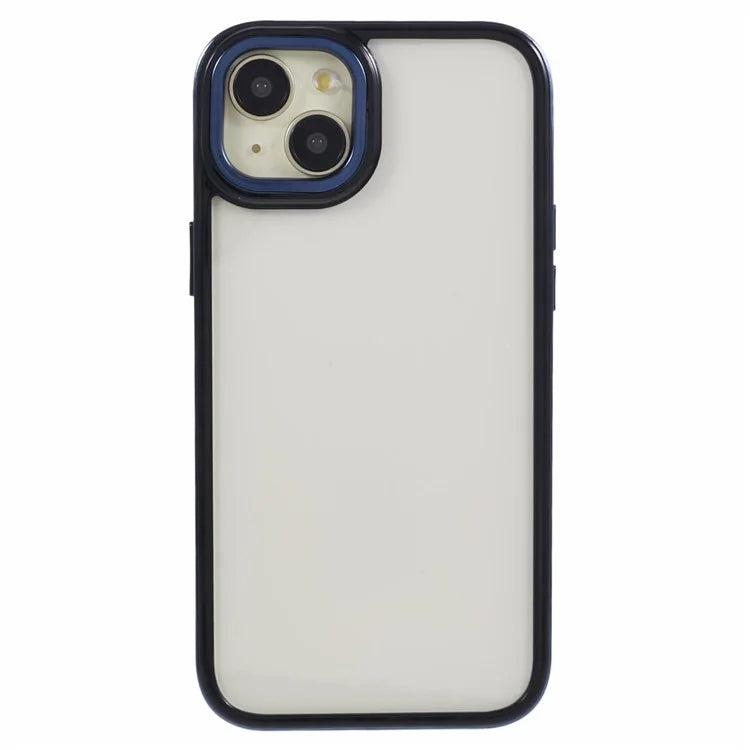 For iPhone 15 Case TPU+PC Hybrid Phone Cover with Electroplating Frame