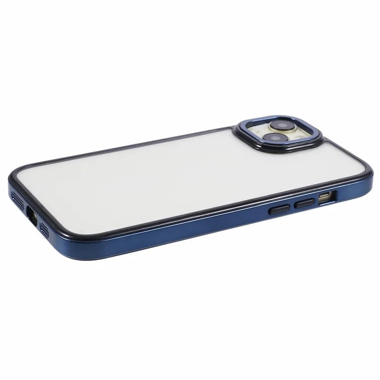 For iPhone 15 Case TPU+PC Hybrid Phone Cover with Electroplating Frame