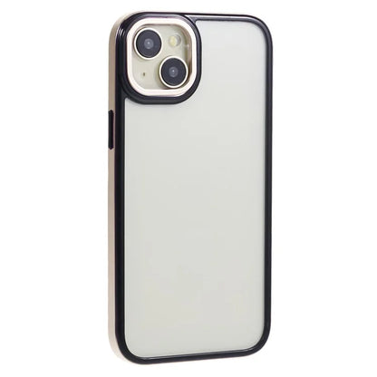 For iPhone 15 Case TPU+PC Hybrid Phone Cover with Electroplating Frame