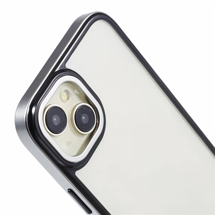 For iPhone 13 6.1 inch / 14 Cell Phone Case Electroplating Frame TPU+PC Anti-drop Cover