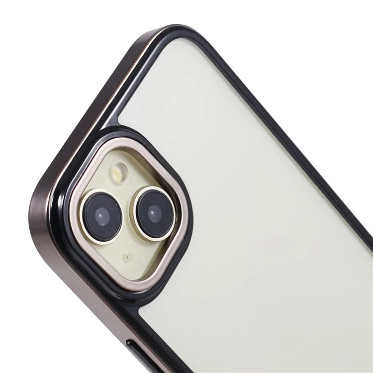 For iPhone 14 Plus Case Electroplating Frame TPU+PC Protective Phone Cover