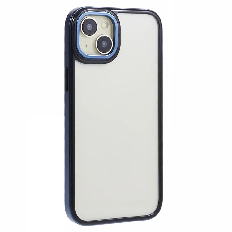 For iPhone 14 Plus Case Electroplating Frame TPU+PC Protective Phone Cover