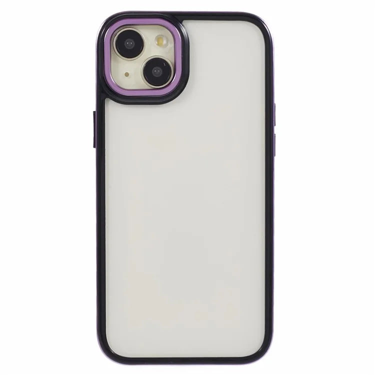 For iPhone 14 Plus Case Electroplating Frame TPU+PC Protective Phone Cover