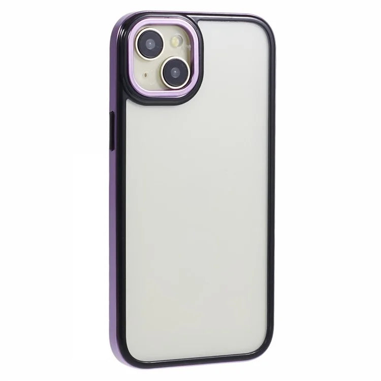 For iPhone 14 Plus Case Electroplating Frame TPU+PC Protective Phone Cover