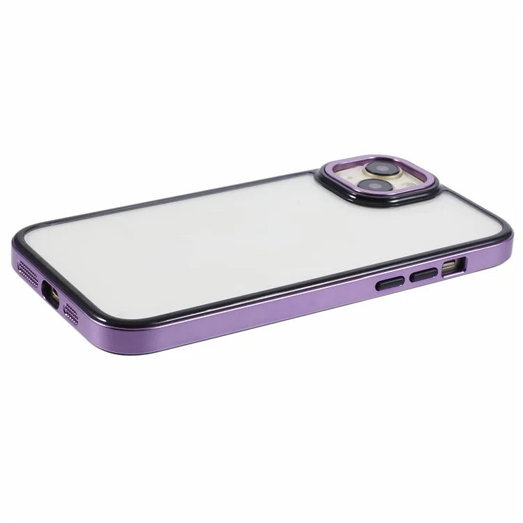 For iPhone 14 Plus Case Electroplating Frame TPU+PC Protective Phone Cover