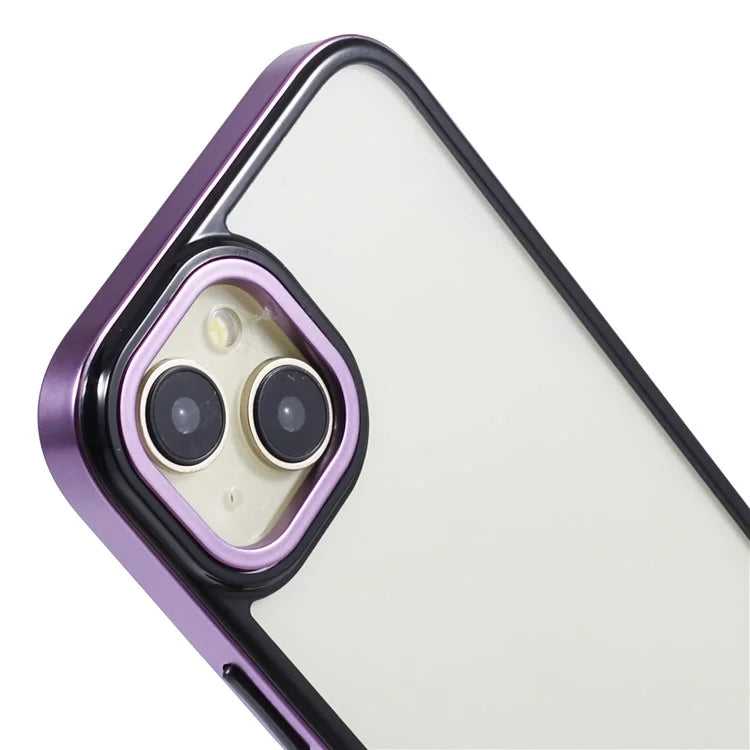 For iPhone 14 Plus Case Electroplating Frame TPU+PC Protective Phone Cover