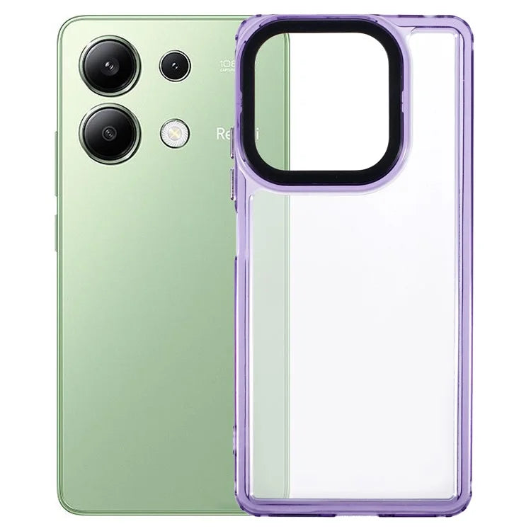 For Xiaomi Redmi Note 13 4G Case High Clarify PC+TPU Anti-Scratch Phone Cover Purple