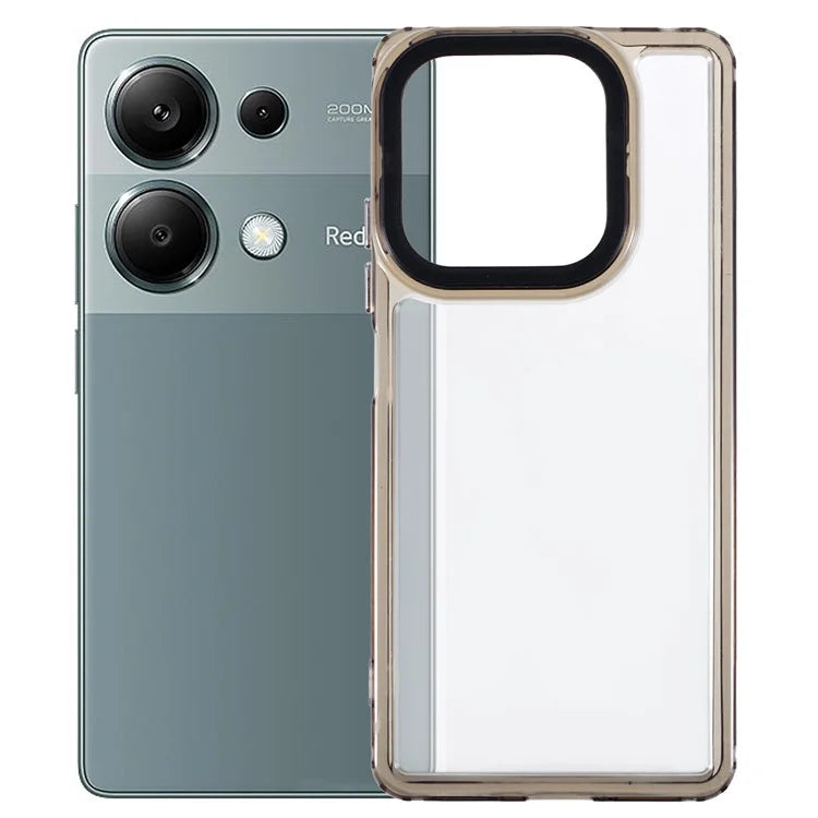 For Xiaomi Redmi Note 13 Pro 4G / Poco M6 Pro 4G Clear Case PC+TPU Hybrid Phone Cover Black