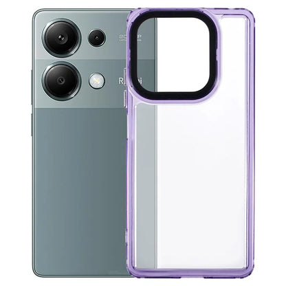 For Xiaomi Redmi Note 13 Pro 4G / Poco M6 Pro 4G Clear Case PC+TPU Hybrid Phone Cover Purple