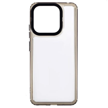 For Xiaomi Redmi 12C 4G Case PC+TPU Clear Back Phone Cover Black