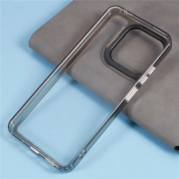 For Xiaomi Redmi 12C 4G Case PC+TPU Clear Back Phone Cover Black