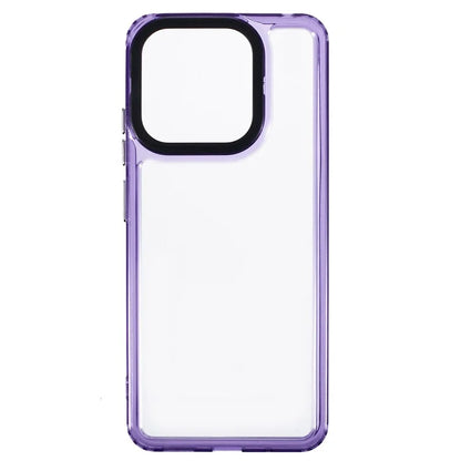For Xiaomi Redmi 12C 4G Case PC+TPU Clear Back Phone Cover Purple