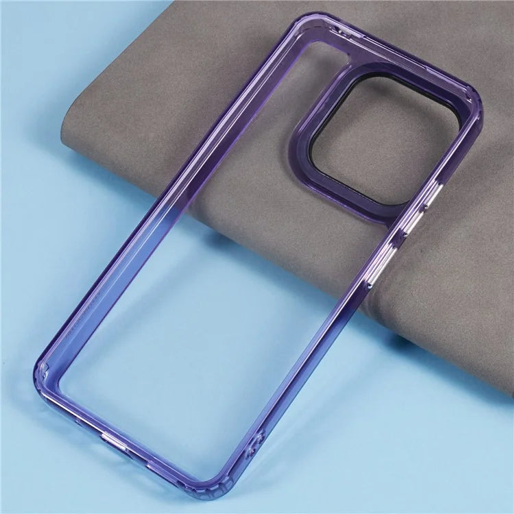 For Xiaomi Redmi 12C 4G Case PC+TPU Clear Back Phone Cover Purple