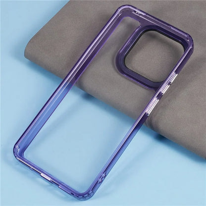 For Xiaomi Redmi 12C 4G Case PC+TPU Clear Back Phone Cover Purple