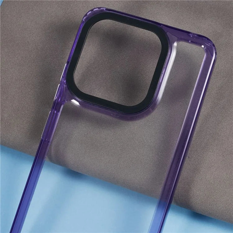 For Xiaomi Redmi 12C 4G Case PC+TPU Clear Back Phone Cover Purple