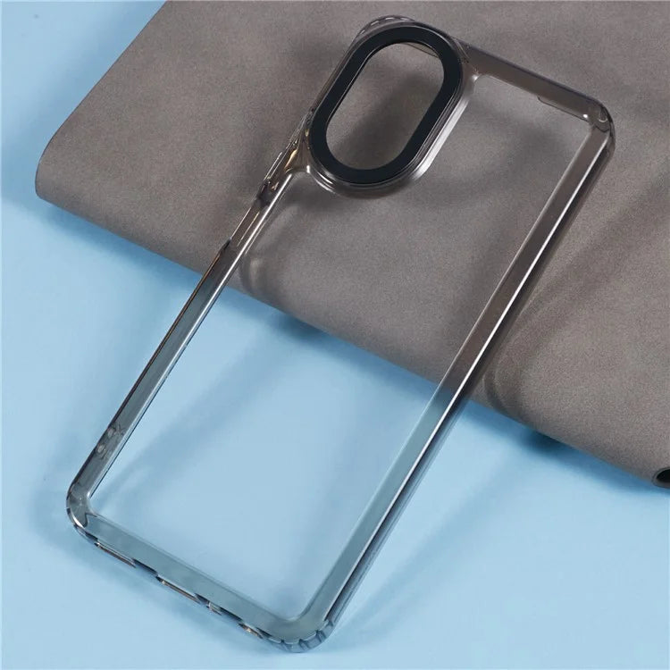 For Oppo A38 4G Shockproof Case HD Clear PC+TPU Phone Cover Black