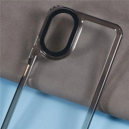 For Oppo A38 4G Shockproof Case HD Clear PC+TPU Phone Cover Black