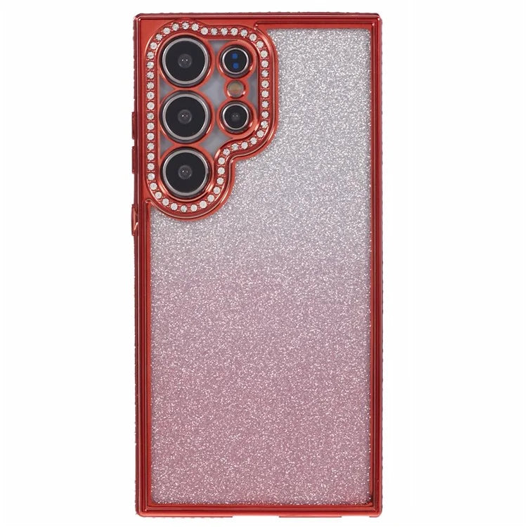 For Samsung Galaxy S23 Ultra Case Gradient Glitter Bling Anti-Scratch TPU Phone Cover
