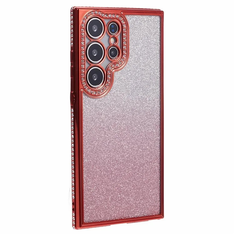 For Samsung Galaxy S23 Ultra Case Gradient Glitter Bling Anti-Scratch TPU Phone Cover