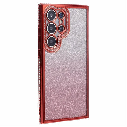 For Samsung Galaxy S23 Ultra Case Gradient Glitter Bling Anti-Scratch TPU Phone Cover