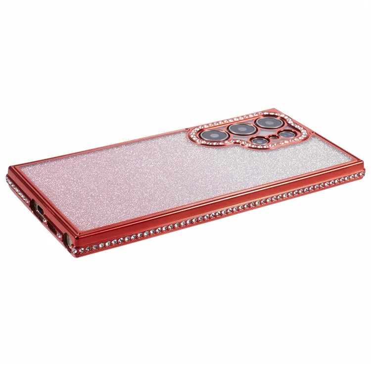 For Samsung Galaxy S23 Ultra Case Gradient Glitter Bling Anti-Scratch TPU Phone Cover