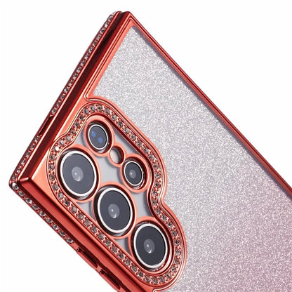 For Samsung Galaxy S23 Ultra Case Gradient Glitter Bling Anti-Scratch TPU Phone Cover