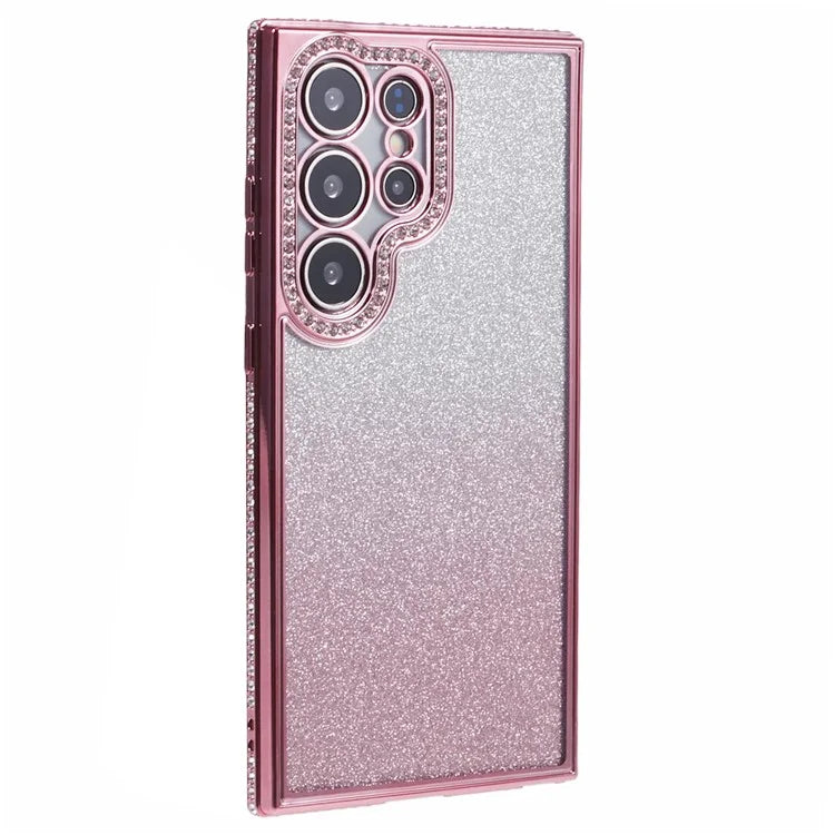 For Samsung Galaxy S23 Ultra Case Gradient Glitter Bling Anti-Scratch TPU Phone Cover