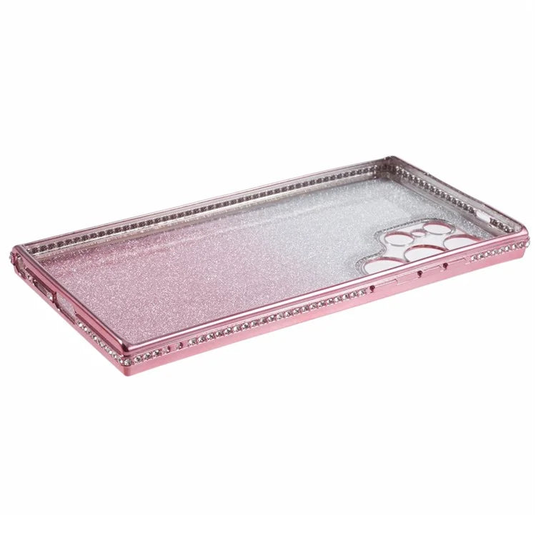 For Samsung Galaxy S23 Ultra Case Gradient Glitter Bling Anti-Scratch TPU Phone Cover
